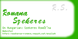 romana szekeres business card